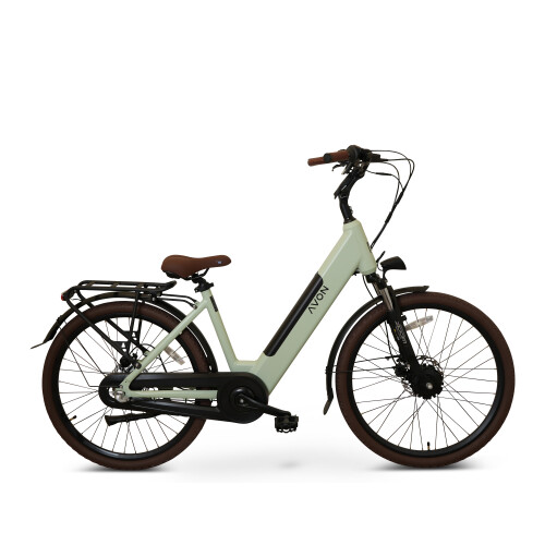 Avon Bx1 Elektrische Fiets 26 Inch – 250w Voorwielmotor 504wh Accu 90km Actieradius Hydraulische Schijfremmen Nexus 3-speed Kleurendisplay Lage Instap Lichtgroen