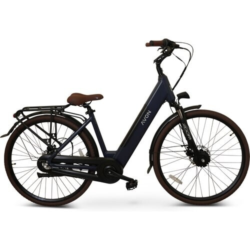 Avon Bx1 Elektrische Fiets 28 Inch – 250w Voorwielmotor 504wh Accu 90km Actieradius Hydraulische Schijfremmen Nexus 3-speed Kleurendisplay Lage Instap Jeans Blue Tweedehands