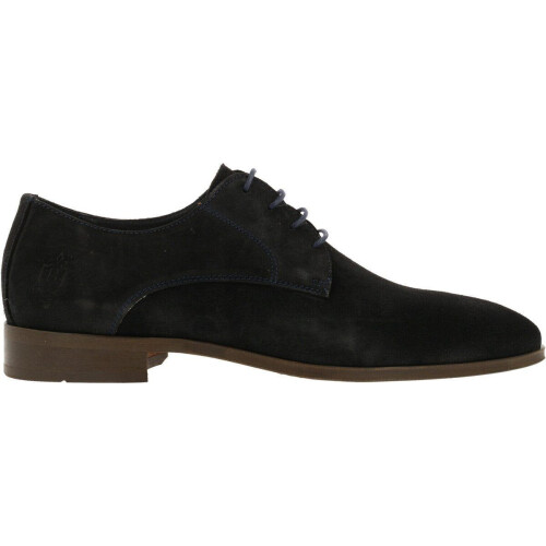 B Amsterdam Lace-Up Herenschoenen - Suède - Uitneembaar voetbed - Donkerblauw - Maat 43 Tweedehands
