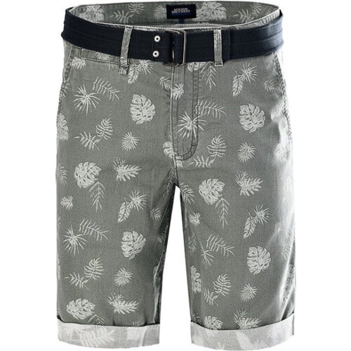 B B company clothing - bermuda broek - groene print - maat L Tweedehands
