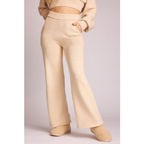 BaÃ¬ge the Label dames vegan Gebreide Broek Charlie Lichtbeige Tweedehands