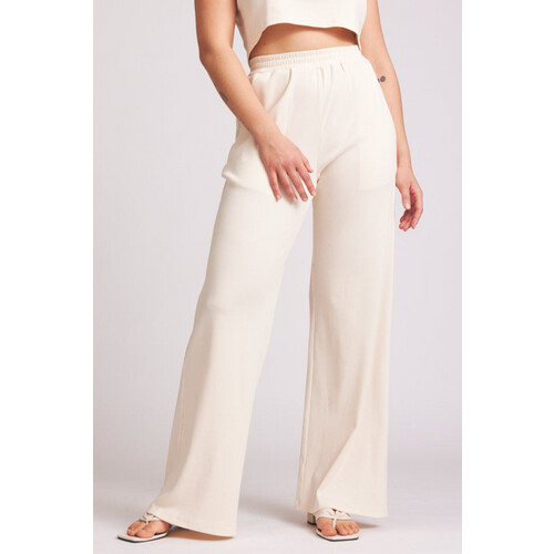 BaÃ¬ge the Label dames vegan Wijde Broek Betsy Ecru Tweedehands