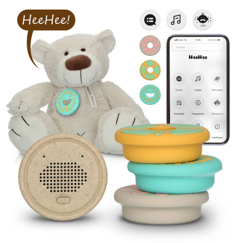 Babbel button, maak van je knuffel een interactief vriendje Alecto Beige