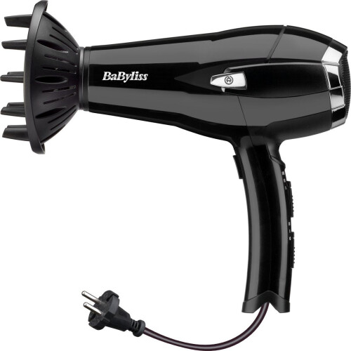 BaByliss Cordkeeper 2000 D374DE - Föhn - 2000 W - DC motor - Ionisch - Zwart
