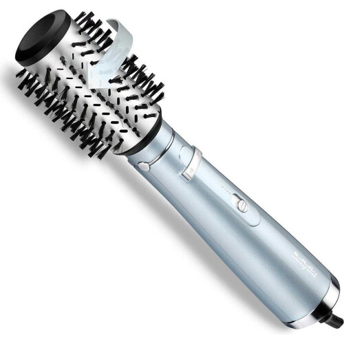 BaByliss Hydro Fusion AS773E - Roterende föhnborstel - Dubbel Ionisch Systeem - Ø 50mm - Icey Blue Tweedehands