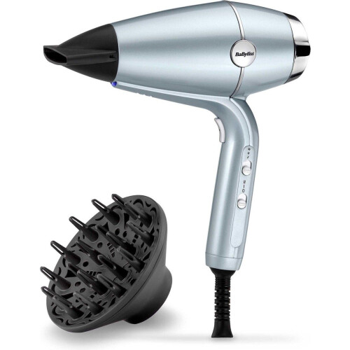 BaByliss Hydro-Fusion D773DE - Föhn - Plasma Technologie - Lichtblauw