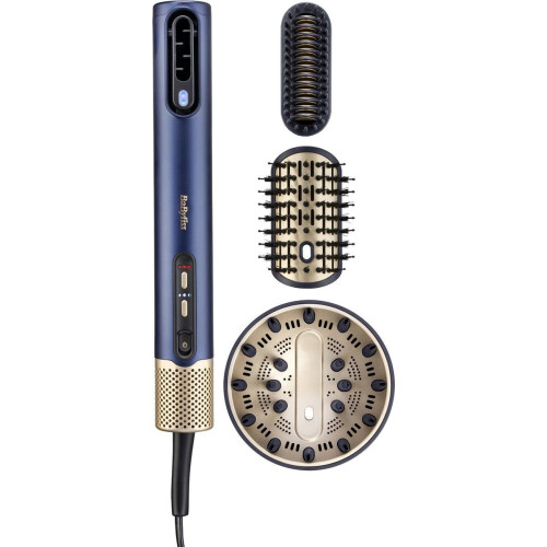 BaByliss P1334E - 4-in-1 Wet to Dry Air Wand Föhn - Supersnel drogen 123 km/h - Midnight Blue