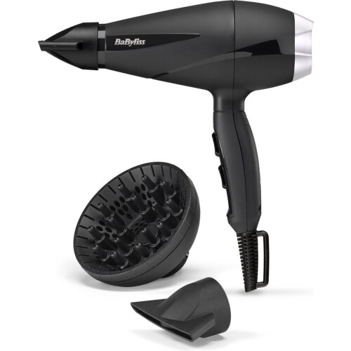 BaByliss Style Pro 2100 Föhn 6710DE - Haardroger - Ionische pluiscontrole - Zwart Tweedehands