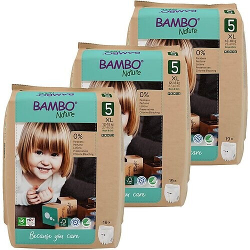 Bambo Nature Trainingbroekjes Maat 5 - Voordeelverpakking 57 stuks Tweedehands