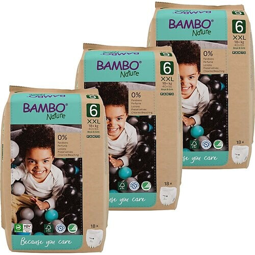 Bambo Nature Trainingbroekjes Maat 6 - Voordeelverpakking 54 stuks Tweedehands