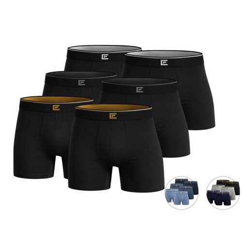 Bamboo Elements Boxershorts Heren - 3 Stuks - Donker Assorti - Maat M