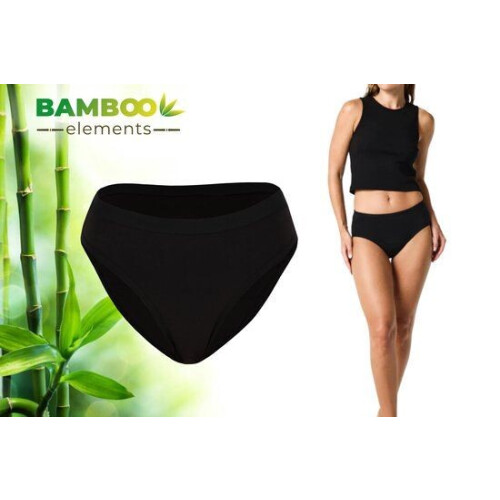 Bamboo Elements - Menstruatie Ondergoed - Brief - Zwart - Period Underwear - Menstruatieslip -
