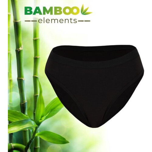 Bamboo Elements - Menstruatie Ondergoed - Brief - Zwart - Period Underwear - Menstruatieslip -