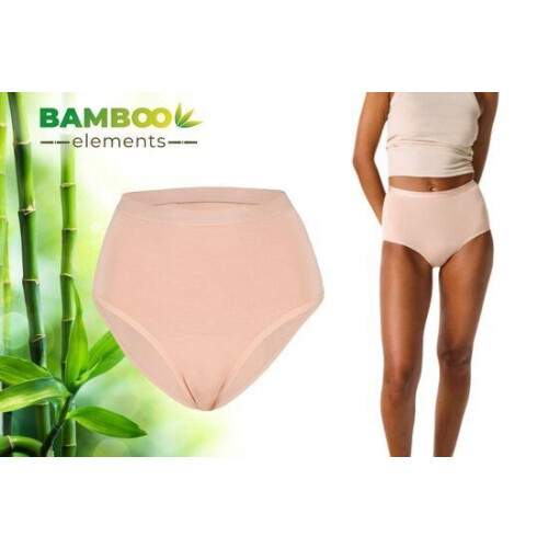 Bamboo Elements - Menstruatie Ondergoed - High Waist Brief - Lekvrij - Nude