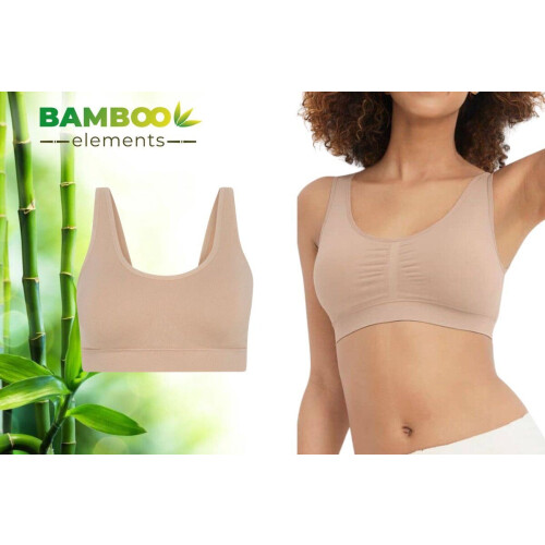 Bamboo Elements Naadloze BH Zonder Beugel - Bralette Dames - Uitneembare Cups - Nude Tweedehands