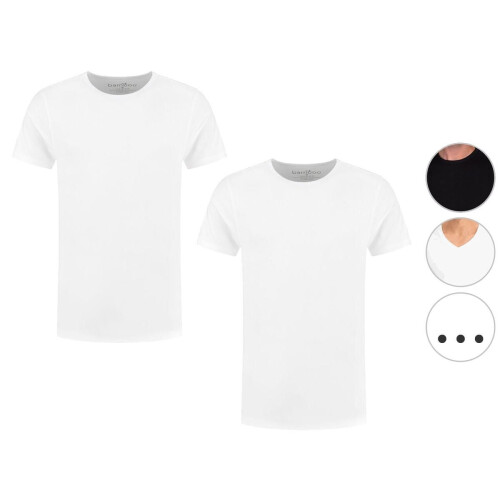 Bamboo Elements T-Shirt L White 2pk - Extra Lange Bamboe Heren T-shirts met V-Hals Tweedehands