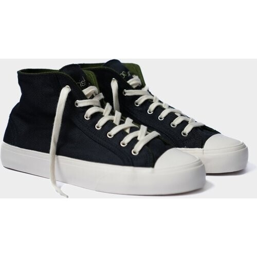 Bamburista mannen vegan Hoge Sneakers Heren Grasshopper Corvino Night Black Tweedehands