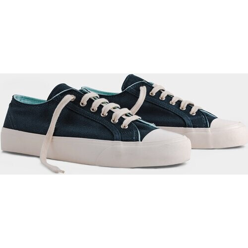 Bamburista mannen vegan Sneakers Grasshopper Low Marineblauw Tweedehands