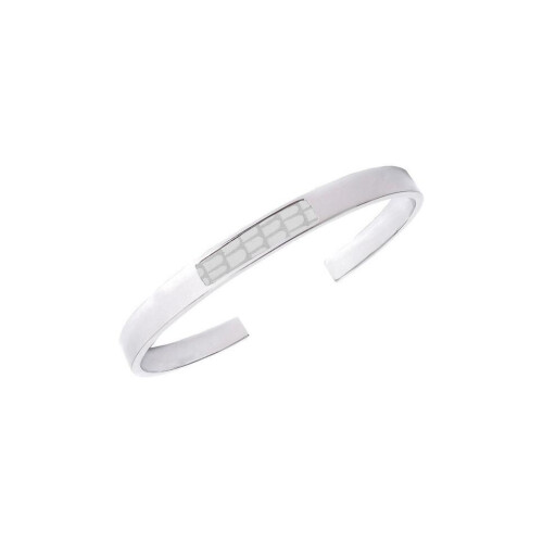Bandhu Fragment - Dames armband - Verstelbaar - Wit leren lizard