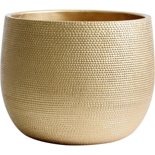 Barcelona Keramische Plant Pot - Bloempotten - Plantenpotten Indoor & Outdoor Plantenbakken (Goud, 2