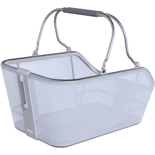 Basil Cento Tech Fiber - Fietsmand Achter - MIK - LED verlichting - Blauwzilver