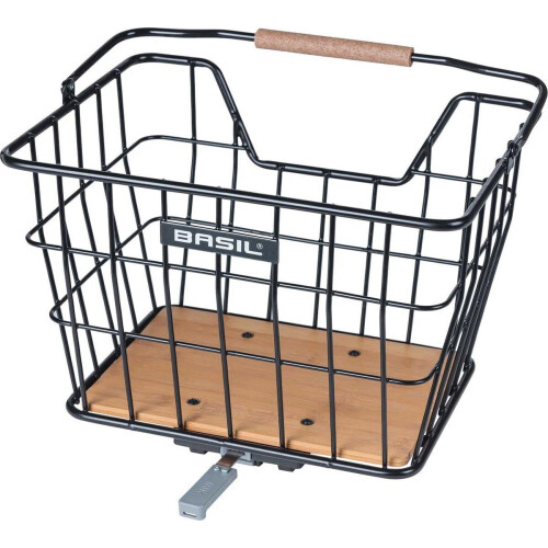 Basil Nordland Fietsmand - Afneembaar - 23 Liter - Zwart/Bruin