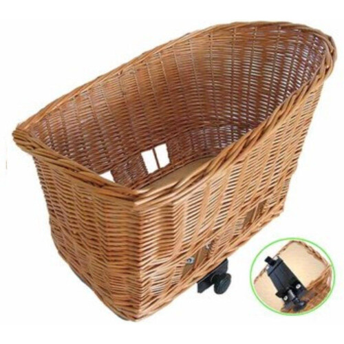 Basil Pasja - Hondenfietsmand - Riet - 50 cm - Bruin Tweedehands