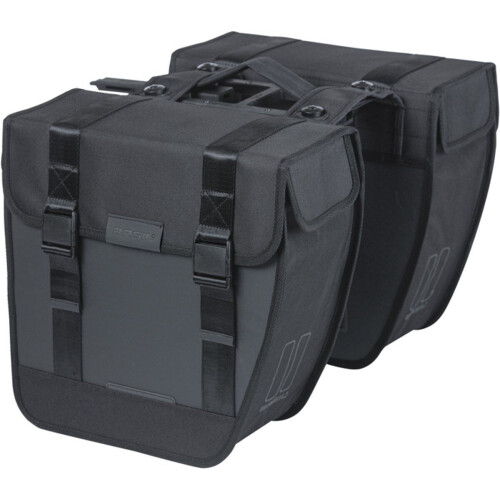 Basil Tour - Dubbele fietstas MIK - 28L waterdicht - Zwart