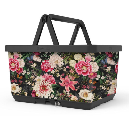 Basky Bont Boeket - Fietsmand - Gerecycled plastic - Zwart/Rood/Groen