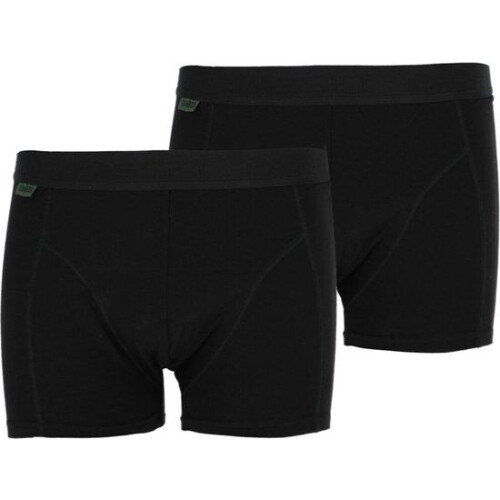 Basset Bamboe Heren Boxershorts - 2-pack - Zijdezacht Antibacterieel - Zwart (2-pack)