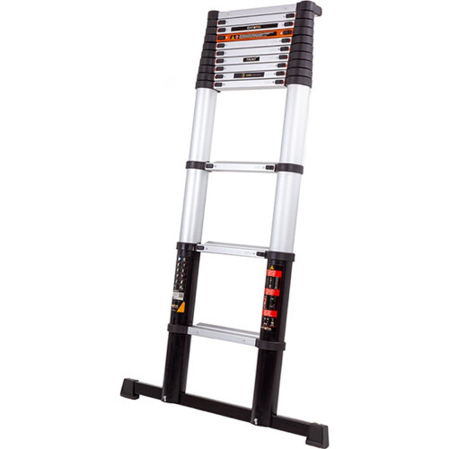 Batavia Giraffe Air Pro - Telescoopladder 3,81m - Antislip - Max. belasting 150kg - Werkhoogte 4,81m Tweedehands