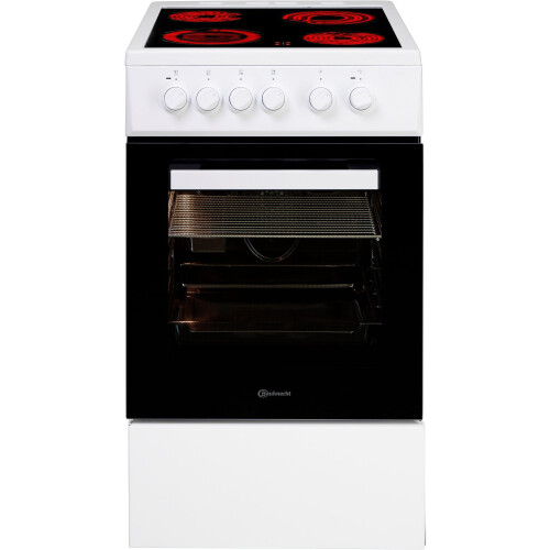 BAUKNECHT B5V5KMW - Elektro-standfornuis 50cm - 4 kookzones - 60 liter oveninhoud - rvs-look
