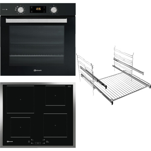 Bauknecht BAKO STEAM - Inbouwoven + Inductiekookplaat - Pyrolyse Stoomfunctie - RVS/zwart Tweedehands