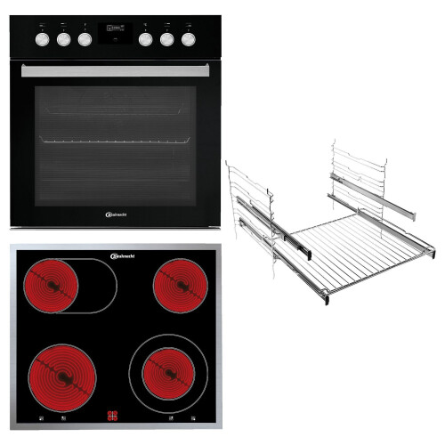 Bauknecht Heko Black 500 P – Inbouw Oven- En Kookplaat Set – 65l – Pyrolyse & Hetelucht – Energieklasse A+ | Nieuw (outlet)