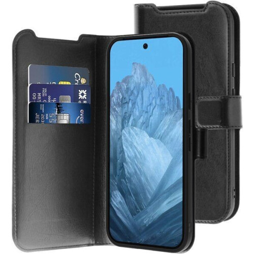BeHello Gel Wallet Eco Case Google Pixel 9 Pro XL - Bookcover - 3 pasjes - Zwart