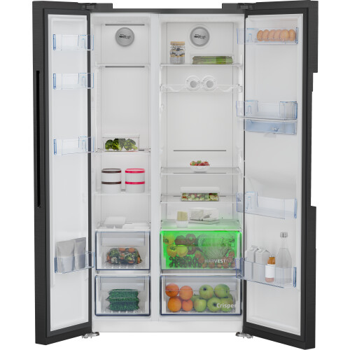 Beko Asd2442vpz - Amerikaanse Koelkast - 179 Cm - 576l - No Frost - Zwart Rvs | Nieuw (outlet)