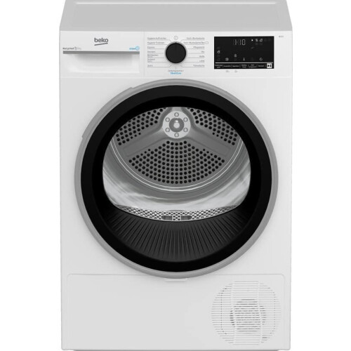 Beko B3T4224SD - Vrijstaand - Voorbelading - Warmtepomp - Wit
