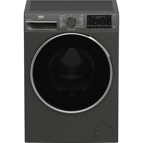 Beko B3wt58410m2 - Wasmachine - 8 Kg - 1400 Tpm - Steamcure - Energieklasse A - Grijs | Nieuw (outlet) Tweedehands