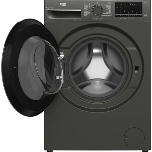 Beko B3wt58410m2 - Wasmachine - 8 Kg - 1400 Tpm - Steamcure - Energieklasse A - Grijs | Nieuw (outlet)