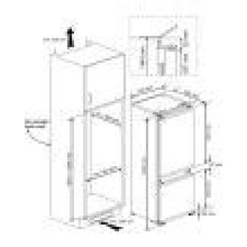 Beko BCSA240K4SN - Inbouw Koel-Vriescombinatie - MinFrost LED-verlichting 243 Liter Inhoud