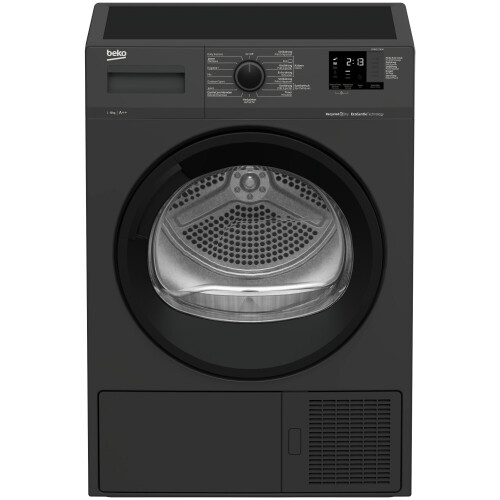 BEKO DF8412TA0A - Warmtepompdroger - 8 kg - A++ - Zwart