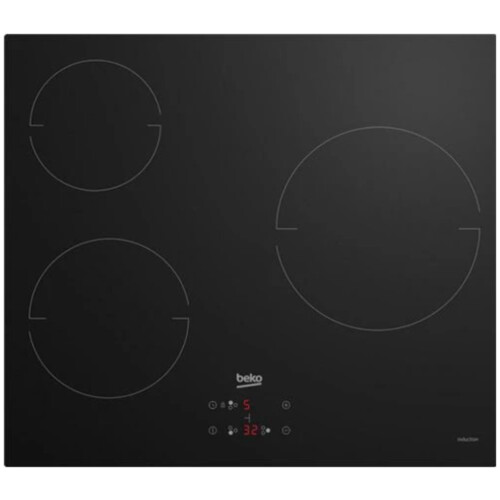Beko HII63400MT - Inductie Kookplaat 60 cm 3 Kookzones 5900 W - Zwart Tweedehands