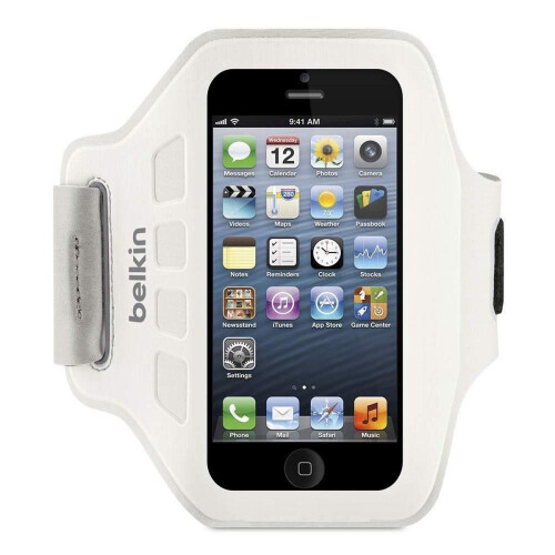 Belkin EaseFit Sport Armband - Voor iPhone 5/5C/5S - Verstelbare riem - Wit