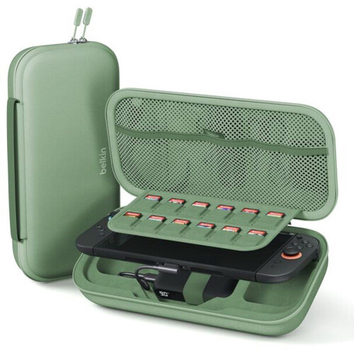 Belkin ENA001hqSE-V2 - Opbergdoosje voor Nintendo Switch - Groen Tweedehands