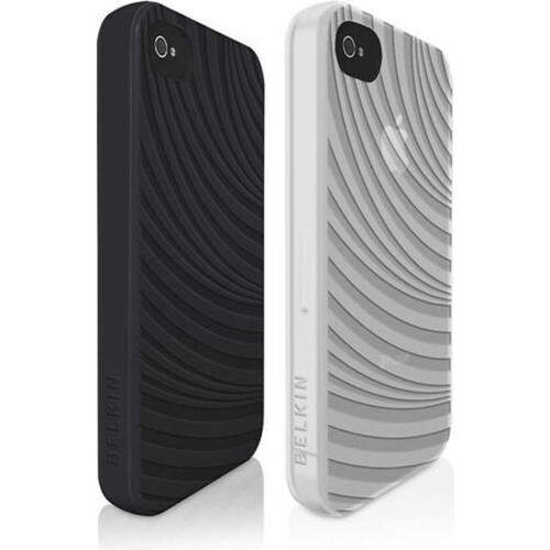 Belkin F8W034cwC00-2 - Back Cover - Flexibel silicone - Zwart en Wit (2 stuks) Tweedehands