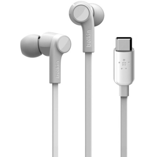 Belkin Rockstar - Oordopjes - In-ear - USB-C - Wit Tweedehands