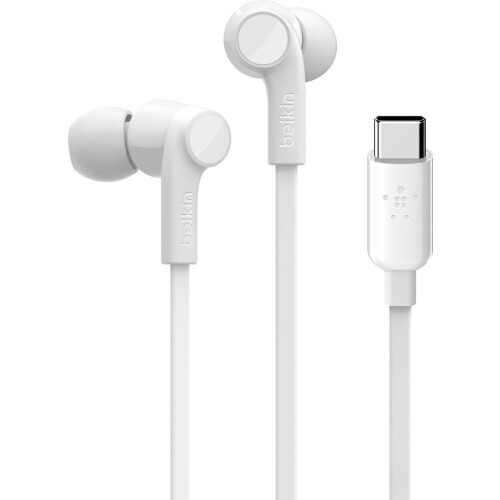 Belkin Rockstar USB-C - In-ear oordopjes - Microfoon - Wit Tweedehands