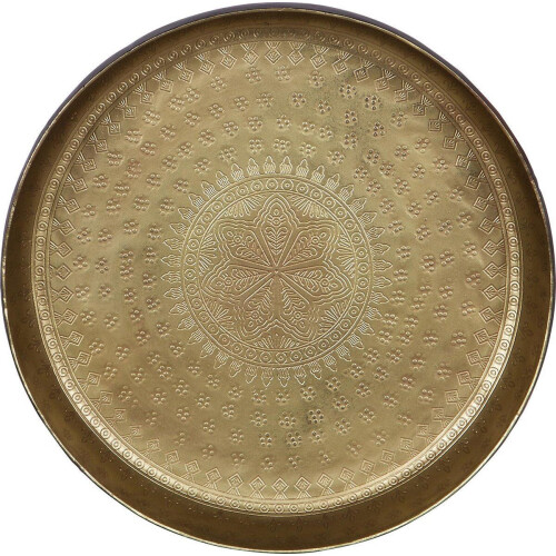 BePureHome SMALL WAITRESS - Metalen Dienblad - Marokkaans Motief - Antique Brass 30Ø Tweedehands