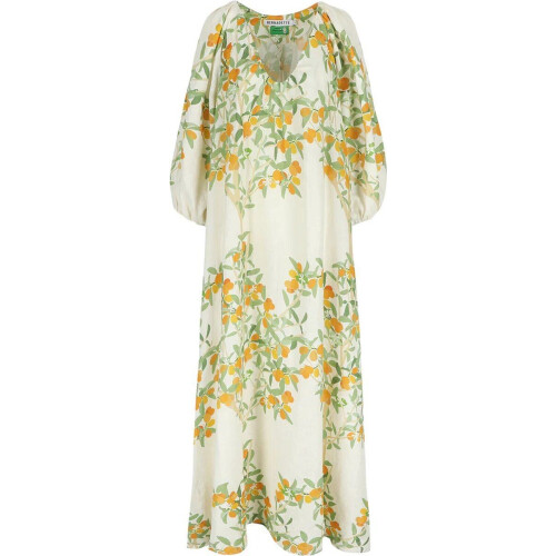 Bernadette - Georgio - Jurk met lange poofy mouwen en v-hals - Maat 36