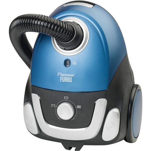 Bestron ABG450BSE - Stofzuiger met zak - 3 stofzuigerzakken en HEPA-filter - Blauw Tweedehands